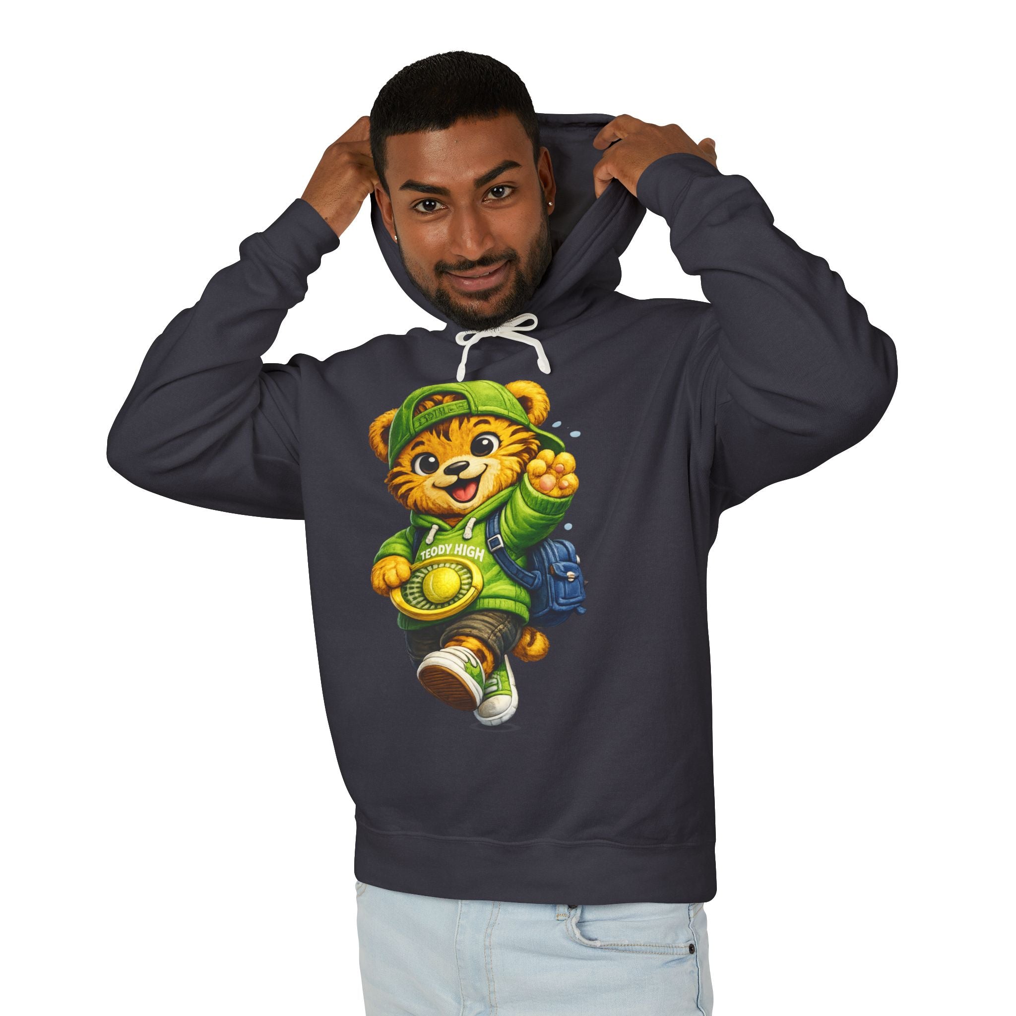 Cute Green Streetwear Teddy Bear Hoodie