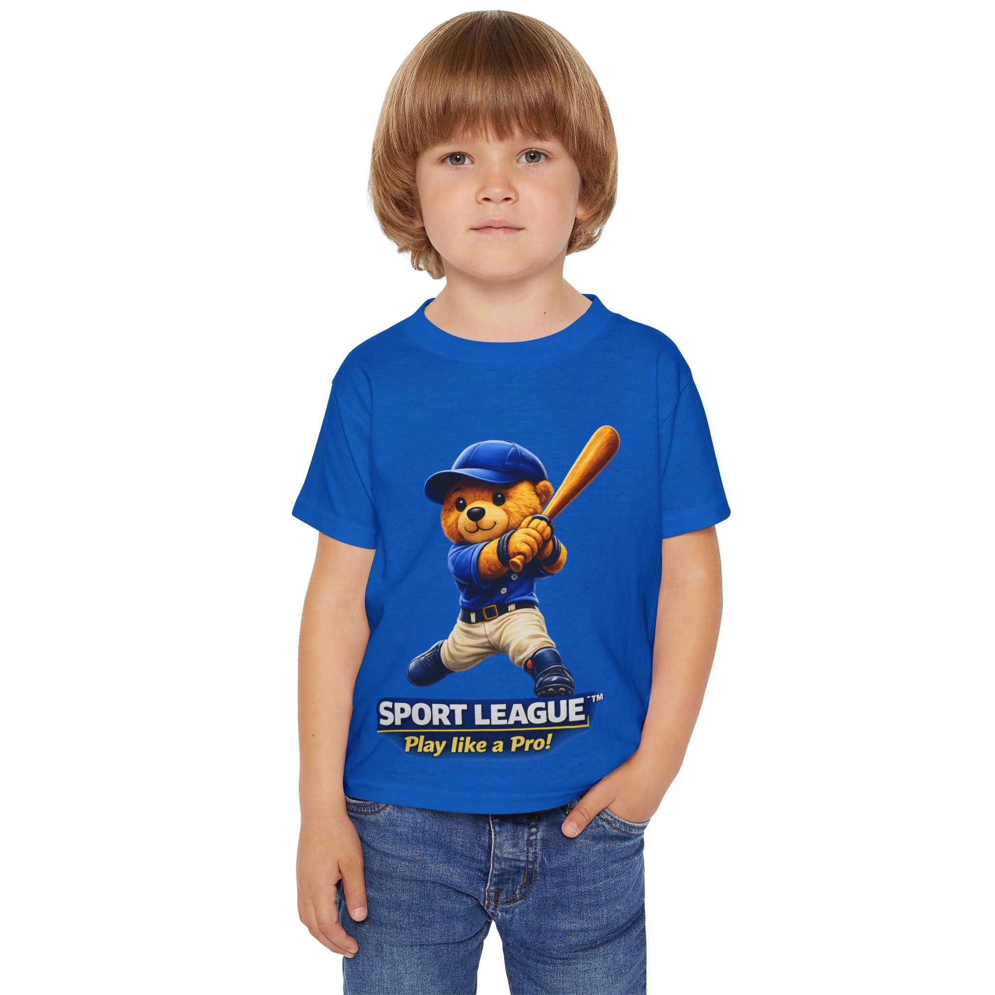 Sport League Baseball Bear Kids T-Shirt