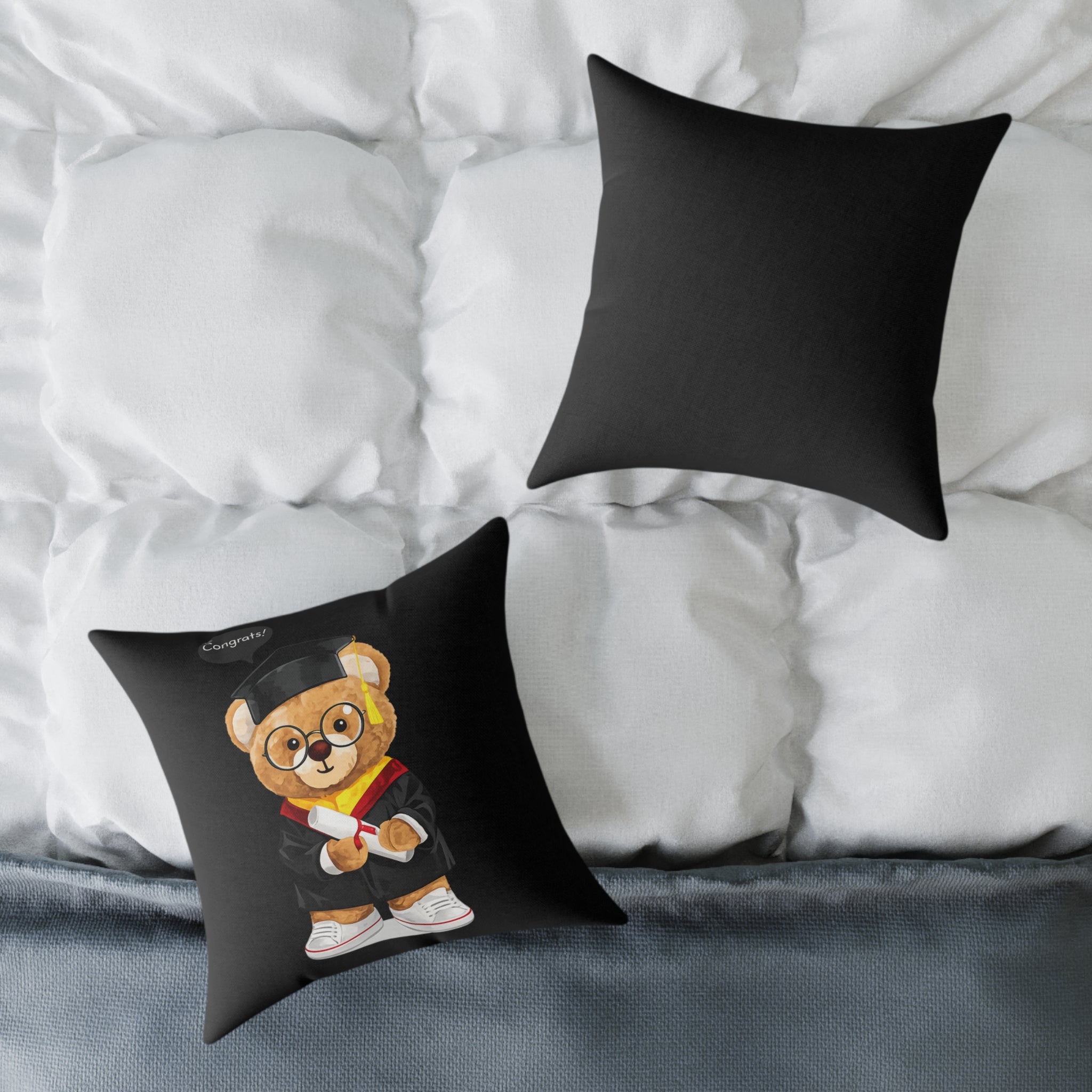 Congrats Graduate Teddy Throw Pillow